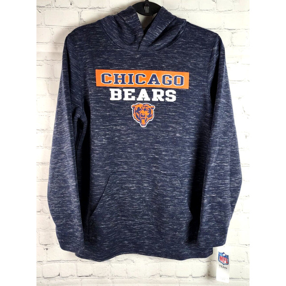 NFL Team Apparel Chicago Bears Pullover Hoodie Sweater XL Youth/Womens Blue NFL - Picture 1 of 5
